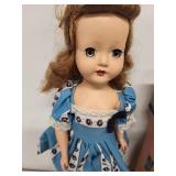 Pair of Vintage Dolls: Heddi Stroller Head Turning Walking Doll and Boxed Lady Alice Doll