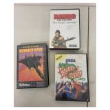 Sega Master System Game Lot: Double Dragon, Bomber Raid, and Rambo