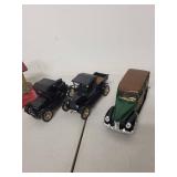 Lot of Vintage Toy Cars and Tin Buildings