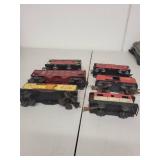Collection of 6 Vintage Lionel Tin Train Cars Assorted Styles
