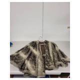 Vintage Faux Fur Cape with Brown Lining
