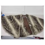 Vintage Faux Fur Cape with Brown Lining