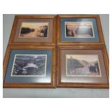 Set of 4 Mary Pettis Framed Art Prints Landscape Collection