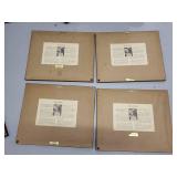 Set of 4 Mary Pettis Framed Art Prints Landscape Collection