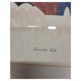 Framed Limited Edition Print Jerusalem Gate by Elgi A with Certificate