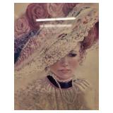 Framed Print of Victorian Lady by Bettie Hebert-Zelden 19x23 Inches