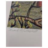 Signed Frank Mittelstadt Print The Old Clarence Bridge Cardinals