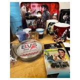 Elvis Presley Collectibles Lot with Mugs, Trays, Coasters and Drinkware