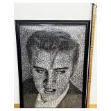 Framed Elvis Presley Photomosaic Puzzle Art 27x19 Inches