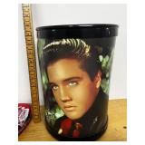Elvis Presley Collectibles Lot - Tins, Coasters, Cards, Trash Can, Mini Lunchbox