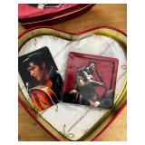 Elvis Presley Collectibles Lot - Tins, Coasters, Cards, Trash Can, Mini Lunchbox