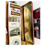 Elvis Presley Collectibles Lot - Tins, Coasters, Cards, Trash Can, Mini Lunchbox