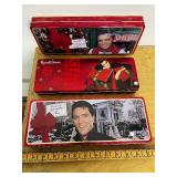 Elvis Presley Collectibles Lot - Tins, Coasters, Cards, Trash Can, Mini Lunchbox
