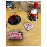 Large Elvis Presley Memorabilia Collection with Board Game, Jewelry, and Collectibles