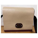 Yellow Rose Handcrafted Crossbody Bag with Leather and Wood Accents