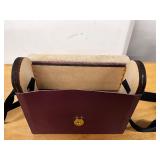 Yellow Rose Handcrafted Crossbody Bag with Leather and Wood Accents