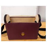 Yellow Rose Handcrafted Crossbody Bag with Leather and Wood Accents