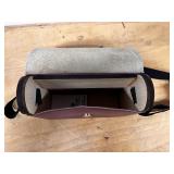 Yellow Rose Handcrafted Crossbody Bag with Leather and Wood Accents