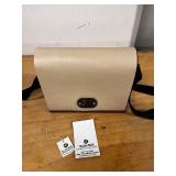 Yellow Rose Handcrafted Crossbody Bag with Leather and Wood Accents