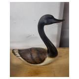 Pair of Hand-Carved Wooden Duck and Goose Decoys Signed R. Goodpaster