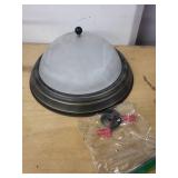 Ceiling Mount Glass Dome Light Fixture with Hardware