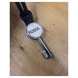 Fossil Black Leather Satchel Bag and Large Shoulder Tote Purse Set