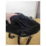 Fossil Black Leather Satchel Bag and Large Shoulder Tote Purse Set