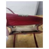 Prada Milano Red Croc-Embossed Leather Shoulder Bag - Not authenticated