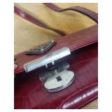 Prada Milano Red Croc-Embossed Leather Shoulder Bag - Not authenticated