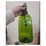 Wine Glassware and Decor Collection with Vintage Goblets, Glass Bottles, and Wooden Case