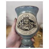 Wine Glassware and Decor Collection with Vintage Goblets, Glass Bottles, and Wooden Case