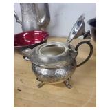 Vintage Silver-Plated Tea Set and Serving Pieces Assortment