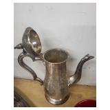 Vintage Silver-Plated Tea Set and Serving Pieces Assortment