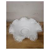 Lot of Decorative White Milk Glass Serving Dishes and Bowls