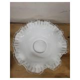 Lot of Decorative White Milk Glass Serving Dishes and Bowls
