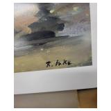 R. Lake Boat and Harbor Art Print