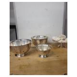Webster Wilcox International Silver Co. Silverplate Bowl and Dish Set