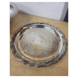 Pair of Vintage Silver-Plated Serving Dishes with Ornate Detailing