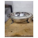 Pair of Vintage Silver-Plated Serving Dishes with Ornate Detailing