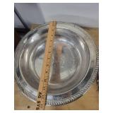 Pair of Vintage Silver-Plated Serving Dishes with Ornate Detailing
