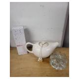 Tease Glass Tumbler with Infuser, Sleeve, Teapot, and Glass Candle Holder Set