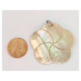 Elegant Mother of Pearl Floral Pendant