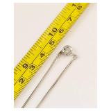 Elegant Sterling Silver Y Drop Pearl Pendant Necklace