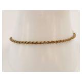 Gold-Tone Sterling Silver Rope Chain Bracelet