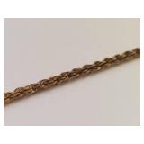 Gold-Tone Sterling Silver Rope Chain Bracelet