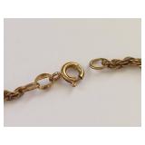 Gold-Tone Sterling Silver Rope Chain Bracelet