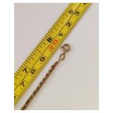 Gold-Tone Sterling Silver Rope Chain Bracelet