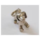 Sterling Silver Puppy Charm