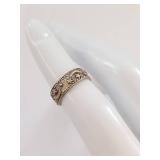 Sterling Silver Celestial Star Moon Adjustable Ring