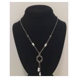 Sterling Silver Necklace with Pearls - Shablool Didae Israel